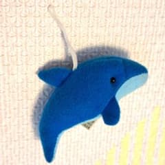 マザーグース　青いイルカのぬいぐるみ　ストラップ　マスコット　ミニ　プチ　レトロ マザーグース 青いイルカのぬいぐるみ ストラップ マスコット ミニ