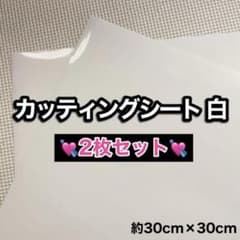 《2枚セット》艶あり カッティングシート 白 ホワイト うちわ文字 団扇 デコ