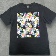 Stussy 花柄 グラフィック Tシャツ ブラック M - メルカリ