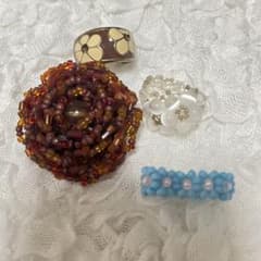 指輪セット　ビーズ　ハンドメイドのサムネイル