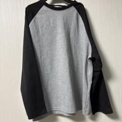 グレー/ブラック ラグランスリーブ 長袖Tシャツのサムネイル