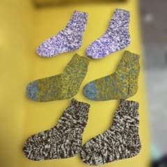 カラフル編み物靴下3セットのサムネイル