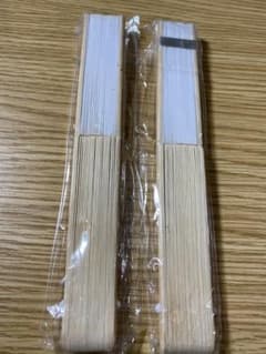 扇子　白2本　お値引き致しましたのサムネイル