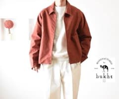 bukht（ブフト）“モールスキン” 裾先カットオフ・ワーカーズジップ 
