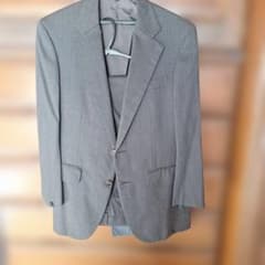 BURBERRY Londonグレー ストライプ ビジネススーツ サマーウール