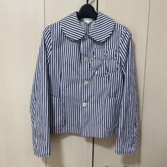 COMME des GARCONS GIRL ラウンドカラーストライプジャケット COMME des GARCONS GIRL ラウンドカラーストライプジャケット - メルカリ