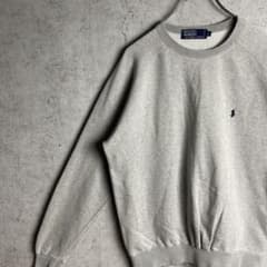 ポロ ラルフローレン トレーナー スウェット 刺繍ロゴ ラグランスリーブ 古着