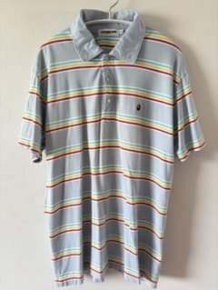 A BATHING APE 金糸 Classics ポロシャツ L 水色 - メルカリ