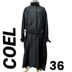 新品未使用】COEL リネンビッグロングコート ブラック 36✨ - メルカリ