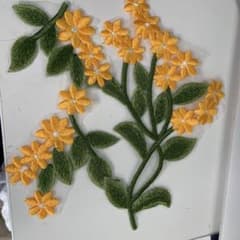 花柄刺繍ワッペン3点セットのサムネイル