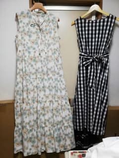 未使用ユニクロポール&ジョーノースリーブM &GU ギンガムチェックセット可能のサムネイル