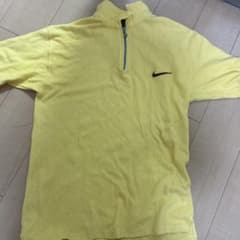 NIKE ハーフジップ ポロシャツ イエローのサムネイル