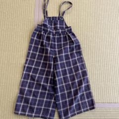 オーバーオール　女の子　チェック　130cmのサムネイル