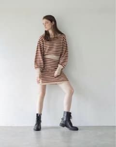 【pinue】ボーダーニットセットアップのサムネイル
