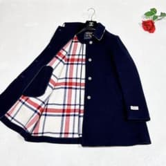 極美品✨ ウールリッチ ウール xs ロング コート ネイビー チェック 