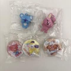 bt21 키링 캔 배지 5점 세트 빅쿠라 폰