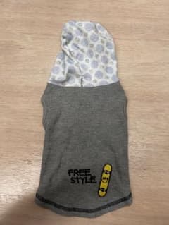 Doggy Poo 犬服 フード付き ワッフル素材 グレーのサムネイル