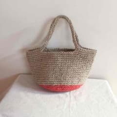 【mamakei様 専用】カラー麻ひものカゴバッグのサムネイル