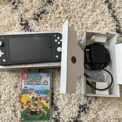 NINTENDO SWITCH LITE グレー、おいでよどうぶつの森付きのサムネイル