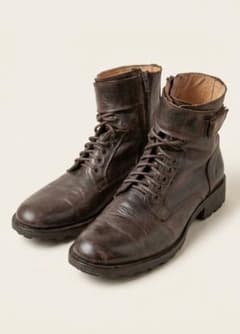 ダークブラウン レザー ミリタリーブーツのサムネイル