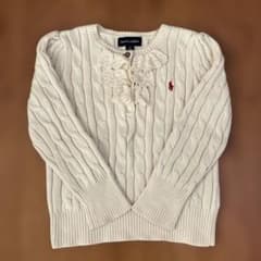 Ralph Lauren アイボリー ケーブルニットセーター 110のサムネイル