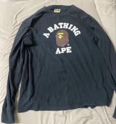 A BATHING APE 長袖カットソー ブラック XL ロンT - メルカリ