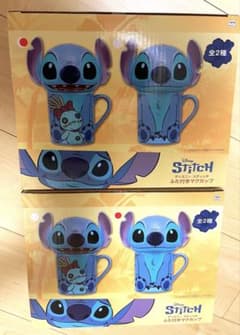 ★新品★ディズニー スティッチ ふた付きマグカップ 2種類セットのサムネイル