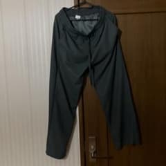 ダークグレー ワイドパンツ ゴムウエストのサムネイル