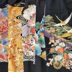 黒留袖 5枚まとめ売り金駒刺繍 金彩 材料 1016 黒留袖 5枚まとめ売り金駒刺繍 金彩 材料 1016 - メルカリ