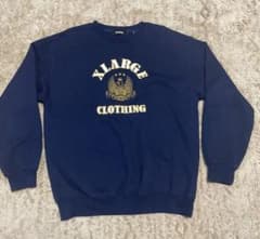 XLARGE ネイビー クルーネック トレーナー