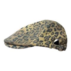 ヒョウ柄 コットン ハンチング帽