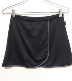 スポーツスカート　ランニング　ジム　ヨガ　ブラック×グレー　Lサイズ