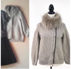あ*♡様 Foxey ウール.カシミア.ラクーン　ニットジャケット　38サイズのサムネイル