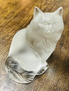 【美品・おすすめ】　ラリック　猫　長毛　フランス　クリスタル工芸 美品・おすすめ】 ラリック 猫 長毛 フランス クリスタル工芸 - メルカリ
