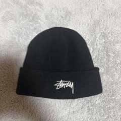 STUSSY ニット帽 ビーニー ブラックのサムネイル