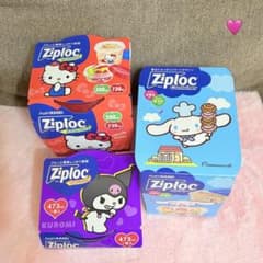 新品】Ziploc ハローキティ シナモロール クロミ セット ジップロック
