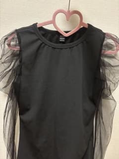 SHEIN シースルー袖 ワンピース ブラック ホカンスのサムネイル