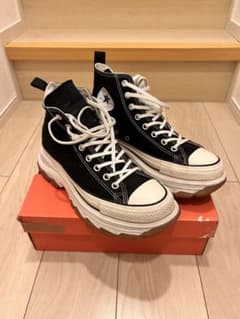 コンバースオールスター　厚底　黒色のサムネイル