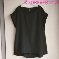 【FOREVER 21 】フレンチスリーブプルオーバー Sサイズ ブラックのサムネイル