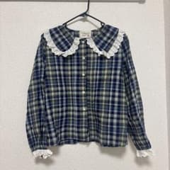 to blossom チェック柄 フリル襟 ブラウスのサムネイル