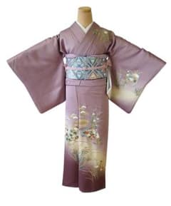 ロング寸 附下げ・訪問着＆袋帯・帯〆・帯揚げセット（正絹）仕立上り