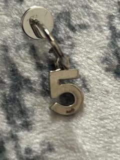 넘버 5 매력 후프 귀걸이 실버 컬러 CHANEL