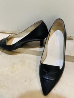 [Price reduction] Genuine leather black pumps, made in Japan, brand unknown