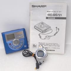 SHARP（シャープ）MD-MS721 MDポータブルレコーダー ブルー - メルカリ
