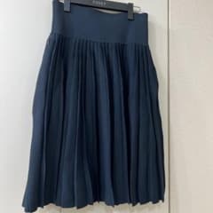 極美品♡フォクシーニューヨーク Knit Skirt プリーツスカート ネイビー フォクシーニットネイビー系プリーツスカート | Mercari