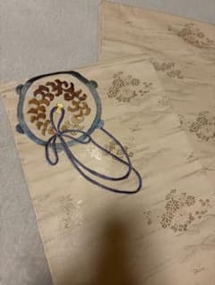刺繍 団扇文様 鳳凰 レディース袋帯のサムネイル