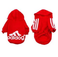 犬 服 アディドッグパーカー レッド 新品のサムネイル