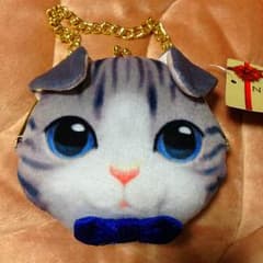☆再値下げ☆新品ふっくら猫顔ガマ口のサムネイル