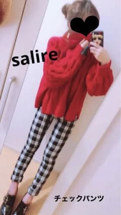 salire サリア チェックパンツ Mのサムネイル