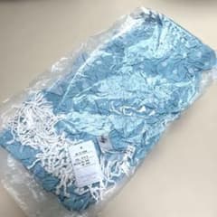 VICTOLIEVE ストール サックスブルー フリンジ付きのサムネイル
